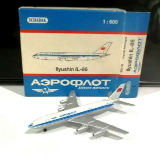 Schabak 953/139 1:600 Aeroflot Ilyushin Il - 86 Model Air Plane Flugzeug Avion