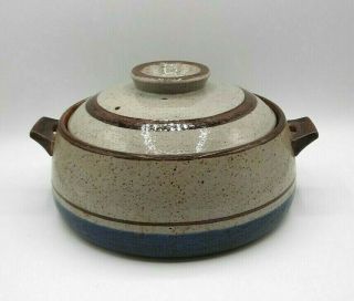 Vintage Otagiri Speckled Horizon Stoneware Covered Casserole Dish Japan