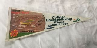 Vintage 1987 Penn State Sunkist Fiesta Bowl Pennant Nittany Lions Memorabilia