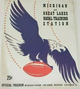 1942 University Michigan V.  Great Lakes Naval Training Station Football Program