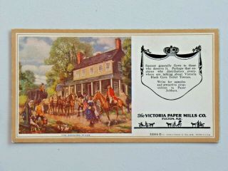 Vtg.  1931 The Victoria Paper Mills Co.  Fulton N.  Y.  Advertising Ink Blotter