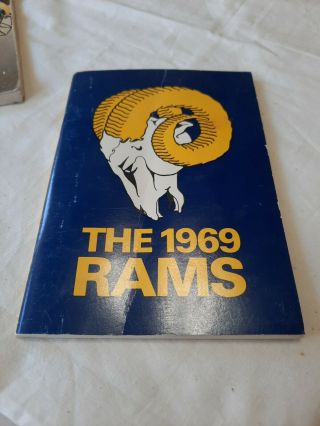 1969 Los Angeles Rams Nfl Football Media Guide Near