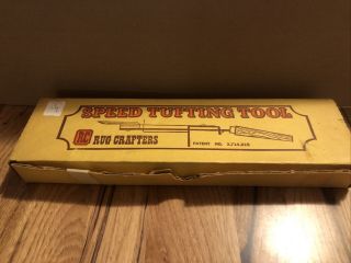 Vintage Rug Crafters Speed Tufting Tool W/ Instructions & Box