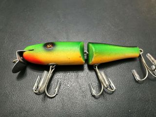 Vintage Older Wooden Creek Chub Jointed Pikie 2632 - - [htf] Color - - Fishing Lure