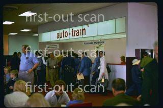 Slide - Auto - Train At Terminal Scene At Louisville Ky 1975