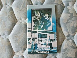 1974 - 75 England Whalers Media Guide Yearbook 1975 Wha Program Hartford Ad