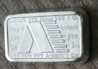1981 A - Mark Usvi Ingot Co.  1 Oz.  999 Fine Silver Bar