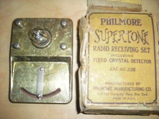 Vintage Philmore Crystal Detector Radio Cat No.  336 1926?