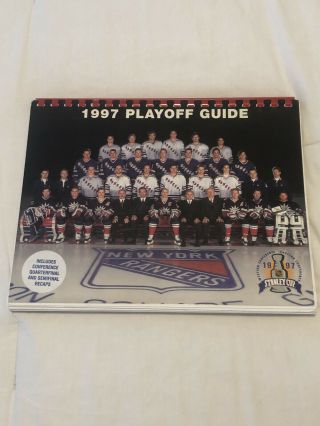 York Rangers 1997 Playoff Guide Mark Messier Wayne Gretzky Brian Leetch Nhl