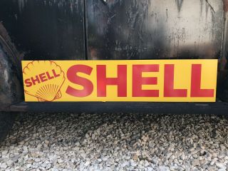 Antique Vintage Old Style Shell Motor Oil Gasoline Sign
