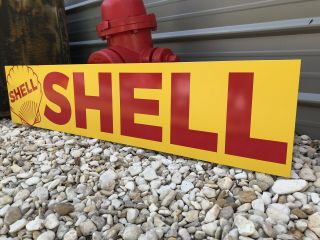 Antique Vintage Old Style Shell Motor Oil Gasoline Sign 3