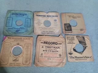 30 X Vintage 10” /12 " Record Sleeves For 78 Rpm Record,  Advertising Shops Etc