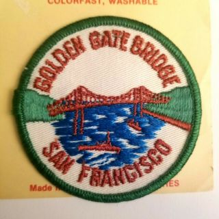 Vintage Holm Embroidered Patch - Golden Gate Bridge San Francisco Ca Usa Nos