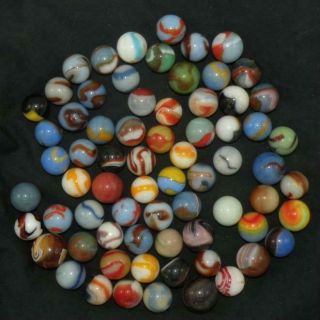Vintage Marbles - Group F - Various Solid Swirls And Others
