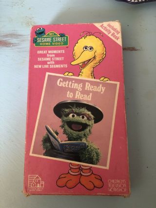 Sesame Street Getting Ready To Read Vhs 1986 Vintage Video Hard To Find