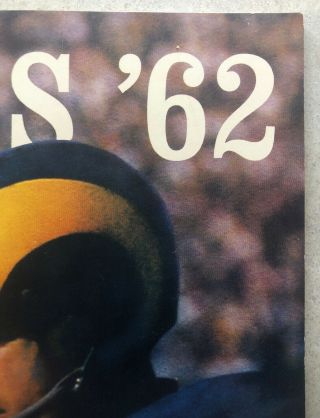 Los Angeles Rams 1962 Yearbook Media Guide Jon Arnett on Cover. 3