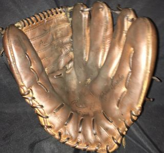 Vintage Rawlings Heart Of The Hide Warren Spahn Baseball Glove Xpg 3 50s - 60s Rht