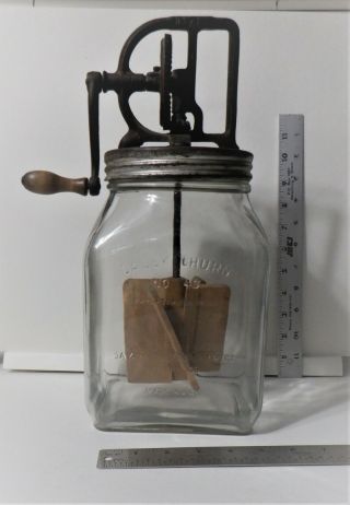 Antique Daisy Dazey Glass Butter Churn No 40st Louis Mo Patented Feb 14,  1922