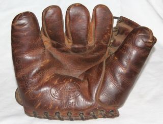 Peanuts Lowrey Vintage Jc Higgins Sears Split Finger Baseball Glove/left Handed