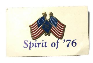 Vintage Spirit Of 76 Usa Pin Bicentennial Betsy Ross Flag American Flag Pin Back