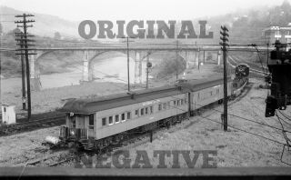 Orig 1959 Negative - Baltimore & Ohio B&o Passenger Car Grafton Wv West Virginia