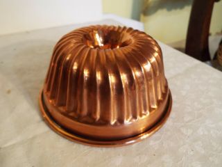 Quality Vintage Copper Cake Or Jelly Mould