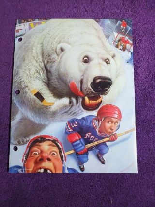 Mead No Rules Portfolio Folder Hockey Polar Bear Sports Art Vintage 90s Folder