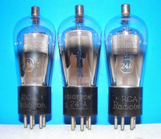 No 24a Rca Radio Vintage Audio Vacuum 3 Tubes Valves Globes 224 324 24