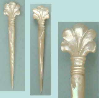 Antique Mother Of Pearl Stiletto / Awl French Circa 1820