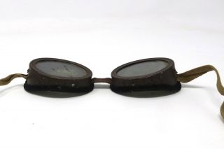 Antique Vintage WW2 Military RAF Flying Goggles Glasses Unusual Type 25129 3