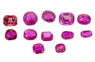 Fine Untreated Antique Burma Rubies 1.  21ct Natural Loose Gemstones