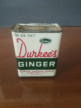 Vintage Durkees Spice Tin Can