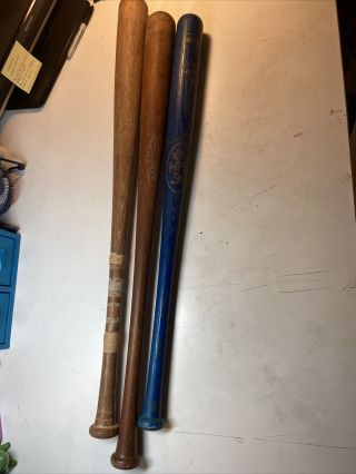 Vintage Wooden Baseball Bats (louisvile Slugger And Hanna - Burke)