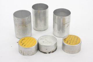 (3) Kodak Metal 35mm Empty Film Tin Cans - Geocaching - Vintage Y850