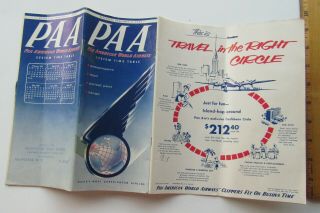 Pan American World Airways System Time Table 1955 2