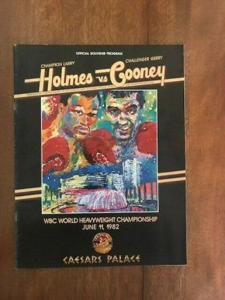 1982 - Holmes Vs.  Cooney Championship Fight Official Program