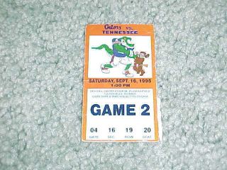 1995 Florida Gators V Tennessee Vols Football Ticket 9/16 Peyton Manning