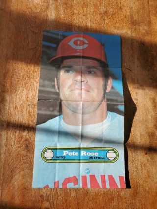 1972 Topps All - Star Poster Pete Rose