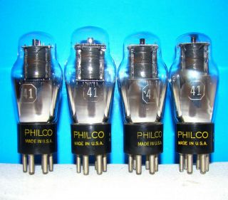 No Type 41 Philco Amplifier Radio Vintage Vacuum 4 Tubes Valves St Shape 241 41