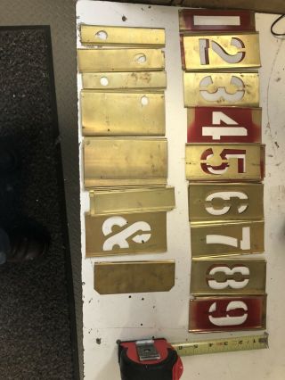 Vintage Brass Letter Stencils 5 " Letters,  Numbers,  Characters