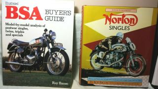 3 British Motorcycle Books: Bsa Buyers Guide,  Ajs Scrapbook,  Norton Singles