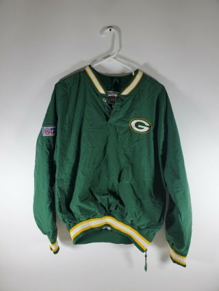 Vintage Starter Pro Line Green Bay Packers Nfl Mens Pullover Lined Jacket Medium