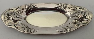 Gorham Sterling Art Nouveau Floral Raspberry Chased Ladies Pin Tray C.  1905