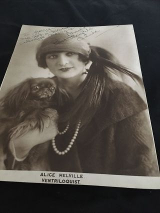 Alice Melville Ventriloguist Vintage Photo (signed)