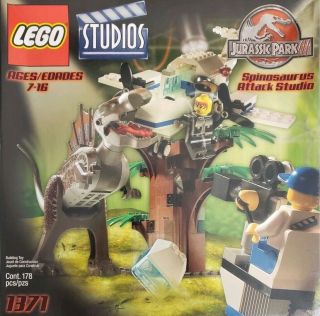 Lego Set 1371 Jurassic Park Iii: Spinosaurus Attack Studio - 100 Complete