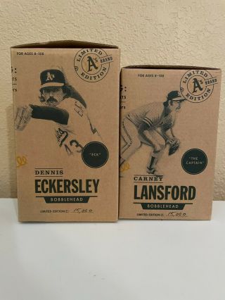 Oakland A’s Dennis Eckersley & Carney Lansford Bobbleheads 2004 " Combo "