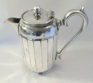A Good Vintage Silver Plated Hot Water Jug / Coffee Pot By Robert Pringle