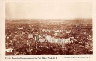 Washington Dc View From The Monument Real Photo Vintage Postcard Aa31112