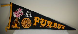 1967 Purdue Boilermakers Rose Bowl Pennant - Only One Currently Listed