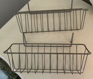 Vintage Metal Wire Baskets with two handles Country Look 2